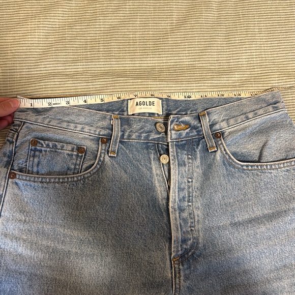 Agolde Lana Mid Rise Straight Slice - Picture 9 of 13